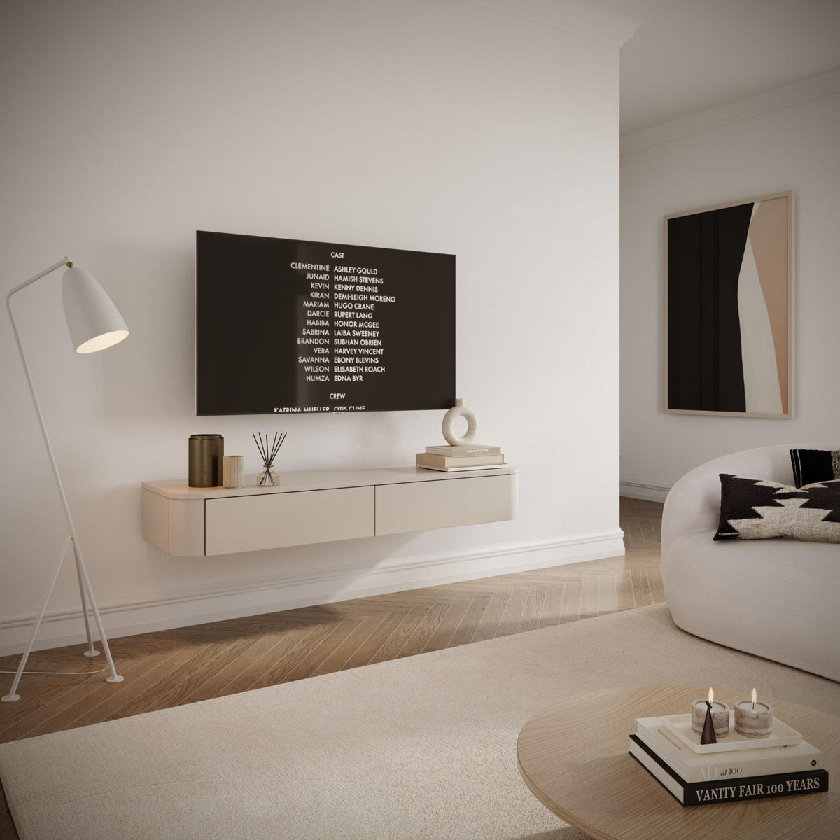 TV-BOARD Luvio Kaschmirgrau hängend 140/20/39 cm - Taupe, Holzwerkstoff (140/20/39cm) - Selsey