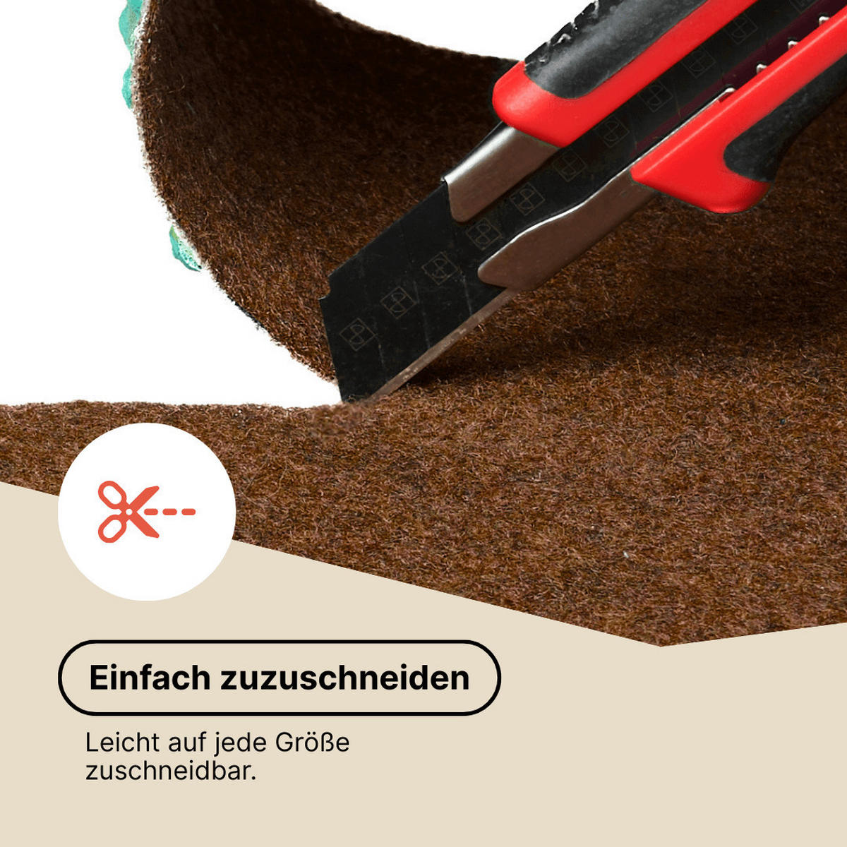 RASENTEPPICH PEMBA Braun 300/850 cm - Braun, Textil (300/850cm) - Tapiso