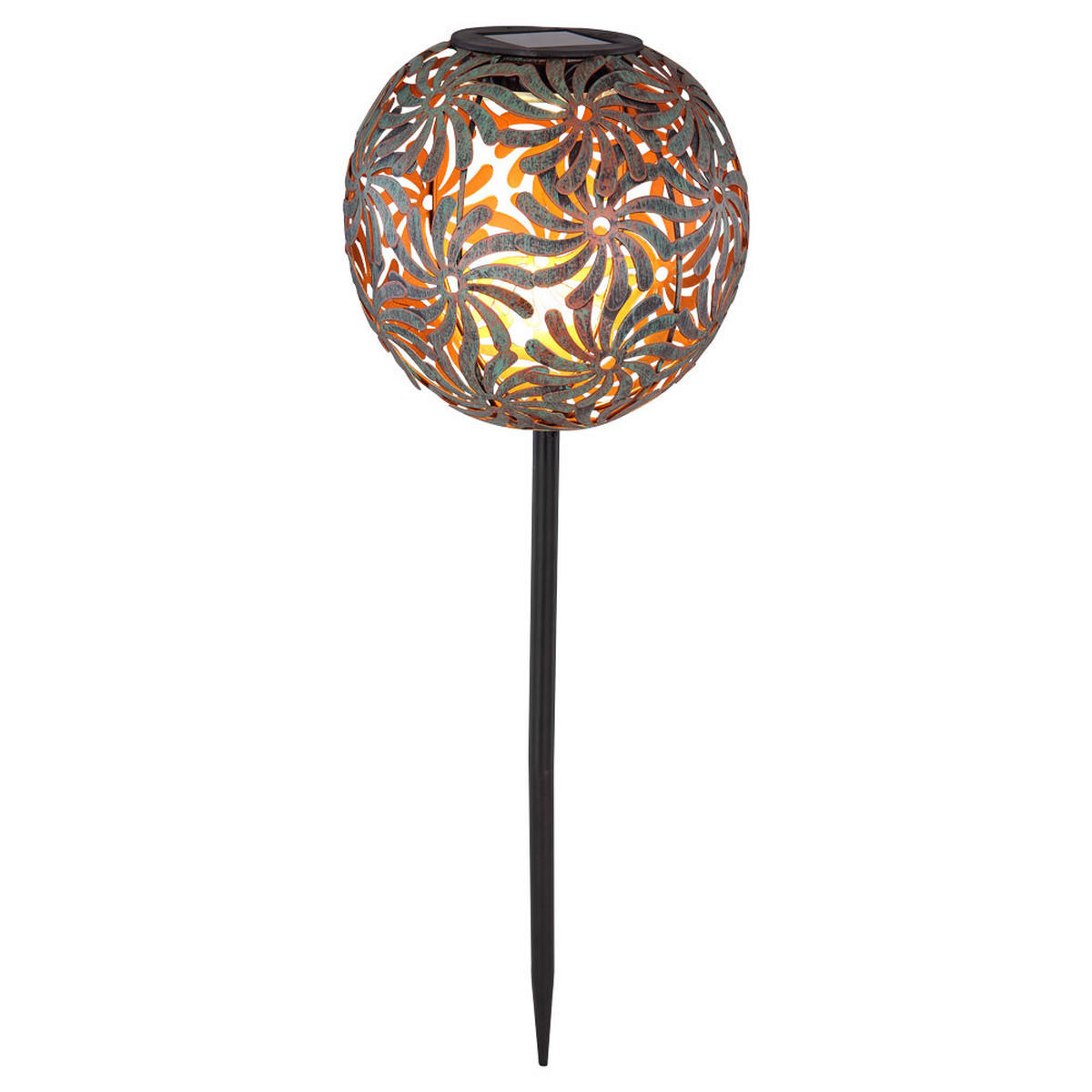 LED AUSSENLEUCHTE Geflechtkugel Schwarz - Schwarz, Metall (18.5/18.5/54cm)