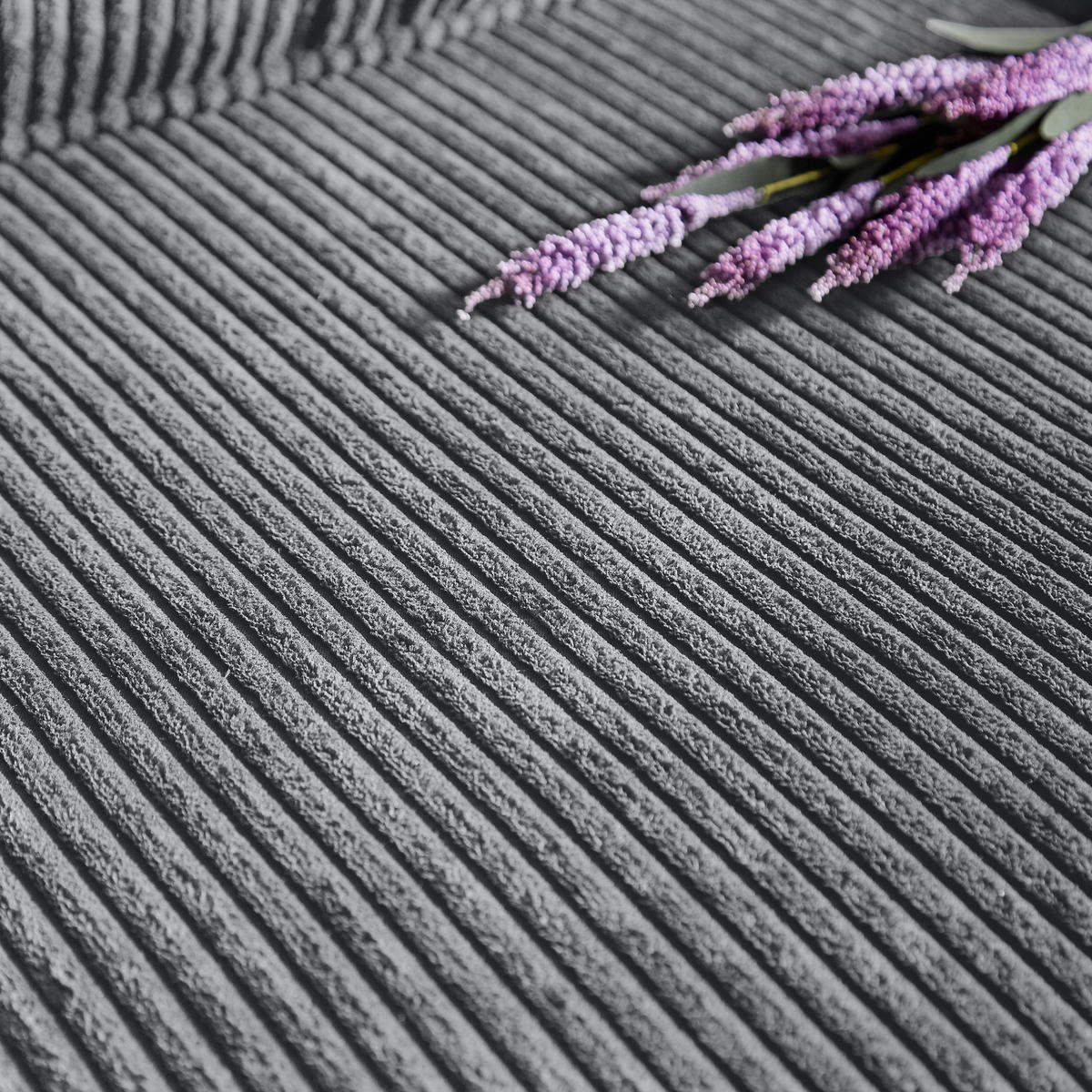 3-SITZER-SOFA DE-35029 mit Getränkehaltern Grau - Grau, Textil (72/86/206cm) - ComfortXL