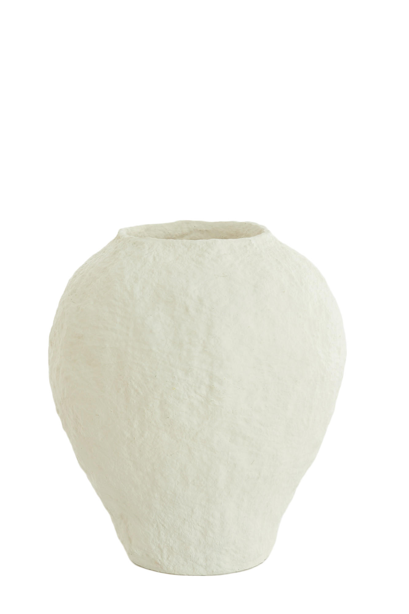 VASE Pantoja Weiß Ø45/50 cm - Weiß, Kunststoff (50cm) - Light & Living
