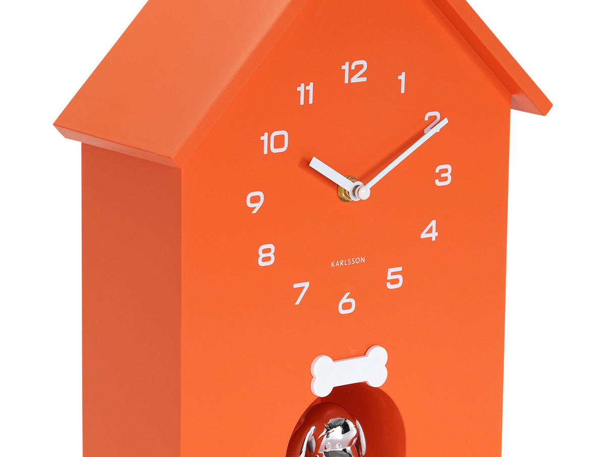 WANDUHR Dog House Orange 9/24.9/27 cm - Orange, Kunststoff (24.9/27/9cm) - Karlsson