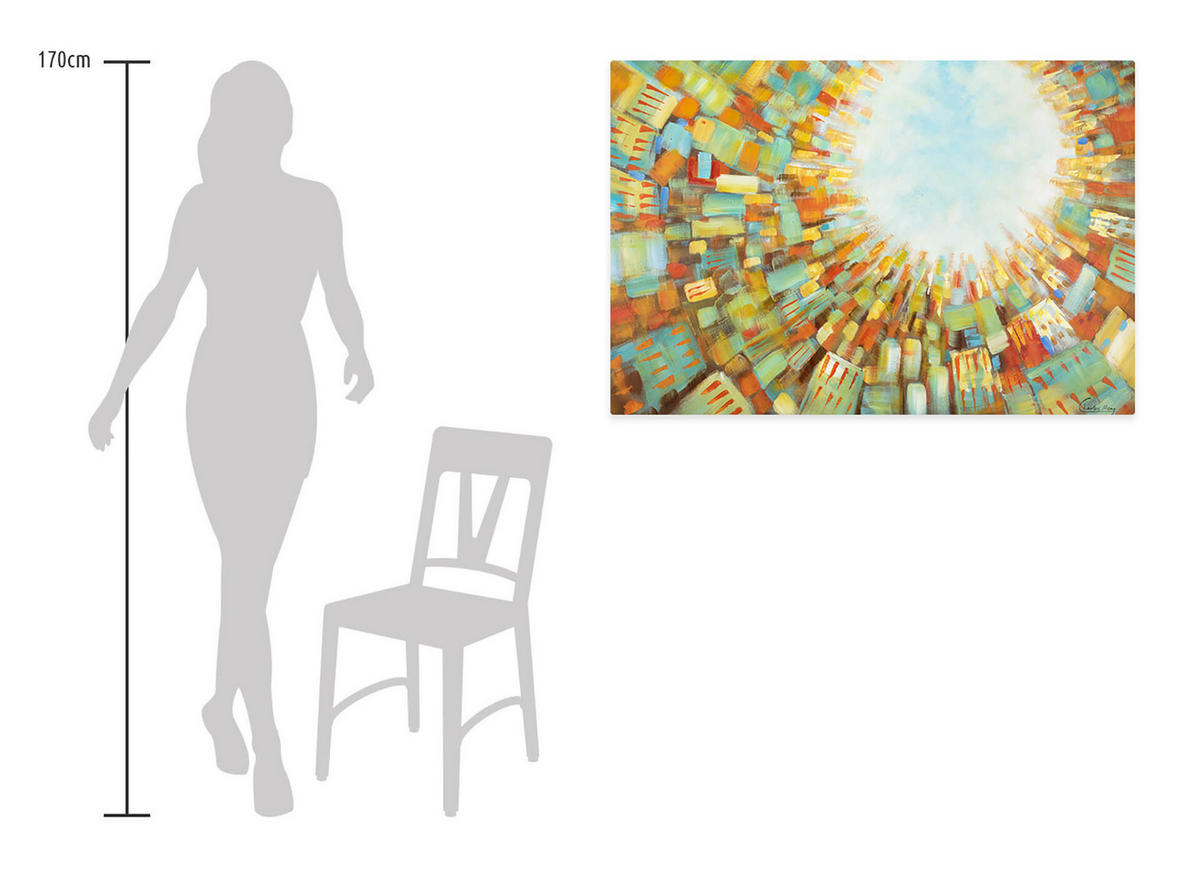 ÖLGEMÄLDE 120/80 cm - Braun, Holz/Textil (120/80cm) - KUNSTLOFT