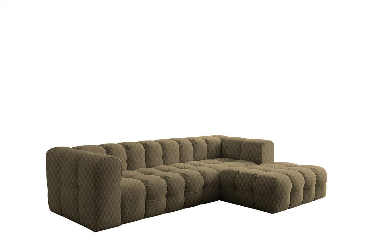 ECKSOFA Solvie In Moly - Grün, Holzwerkstoff/Textil (290/193cm) - Fun Möbel