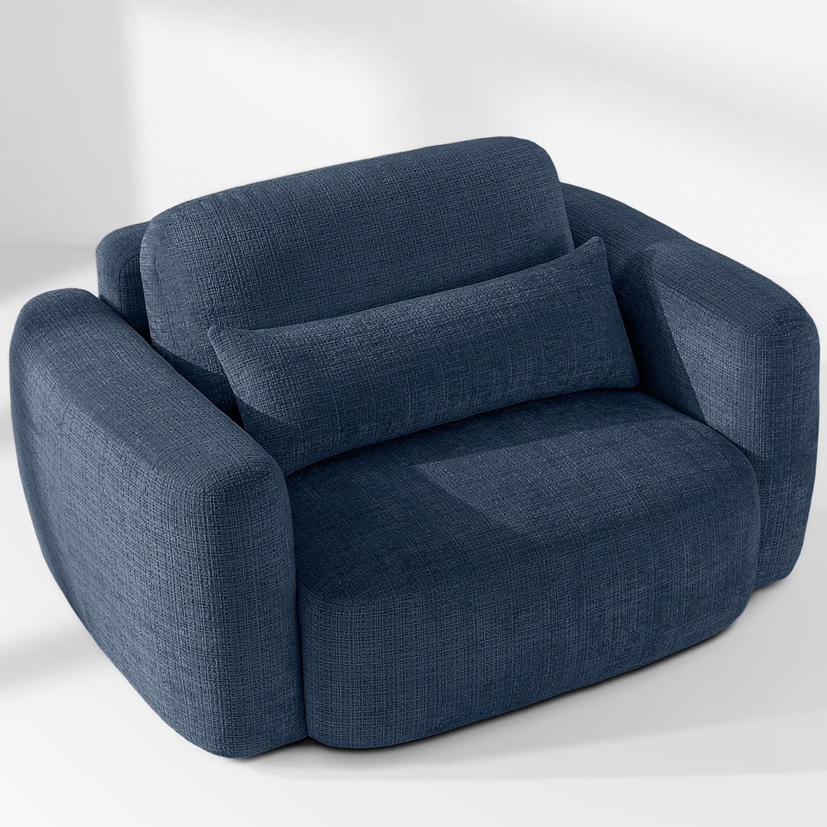 SITZGARNITUR ELOSA - Dunkelblau, Holz/Textil (245/85/165cm) - KONSIMO®