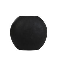 VASE Rochenhaut Schwarz 49,5/20/45 cm - Schwarz, Kunststoff (45cm) - Light & Living