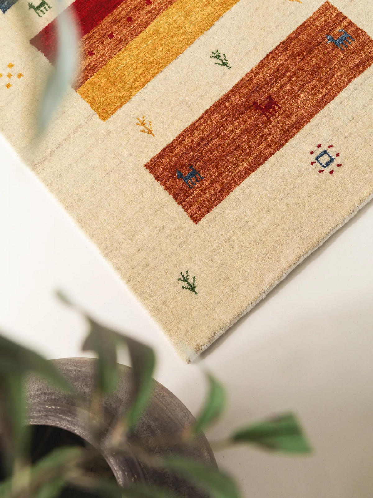 WOLLTEPPICH-LÄUFER Jamal Multicolor/Beige 80x250 cm - Multicolor, Textil (80/250cm) - benuta Nest
