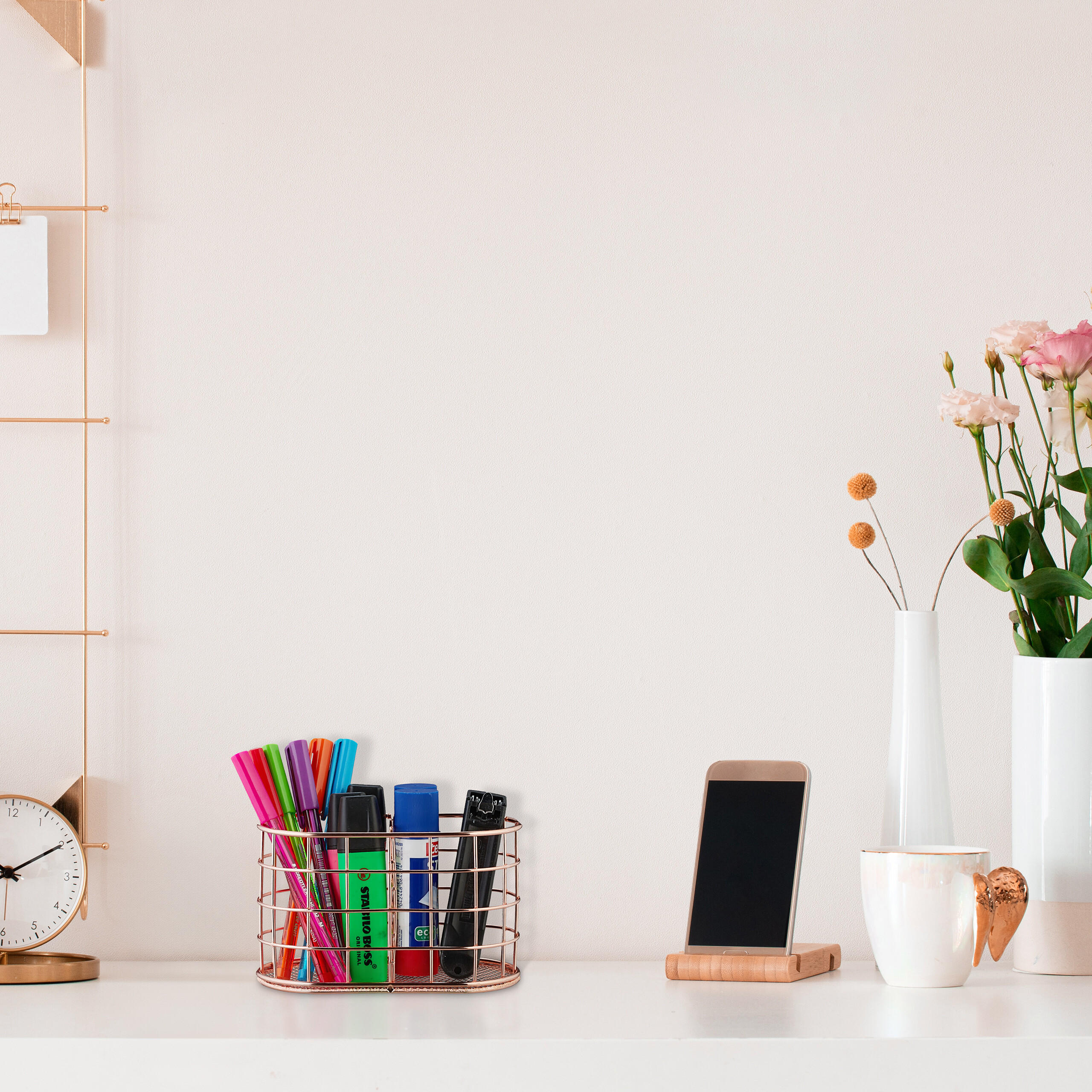 STIFTEHALTER - Kupferfarben, Metall (8/15/9cm) - Relaxdays