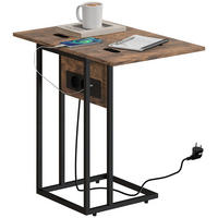 BEISTELLTISCH DE-15777 mit Ladestation Rostbraun - Braun, Holzwerkstoff (39/29/57cm) - ComfortXL