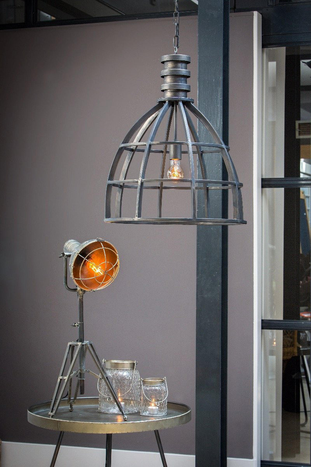 HÄNGELEUCHTE RUDO Ø53x63,5 cm, Metall, Schwarz - Schwarz, Metall (53/53/63.5cm) - Light & Living