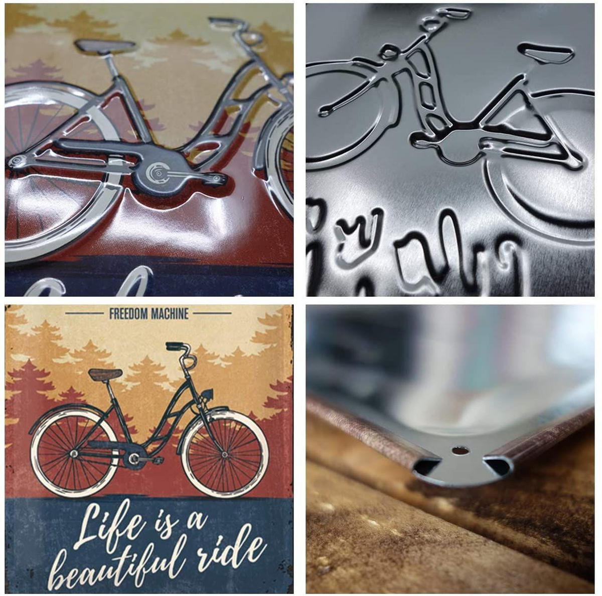 BLECHSCHILD 20/30 cm Outdoor & Activities Bicycle - Multicolor, Metall (20/30/0.2cm) - Nostalgic-Art