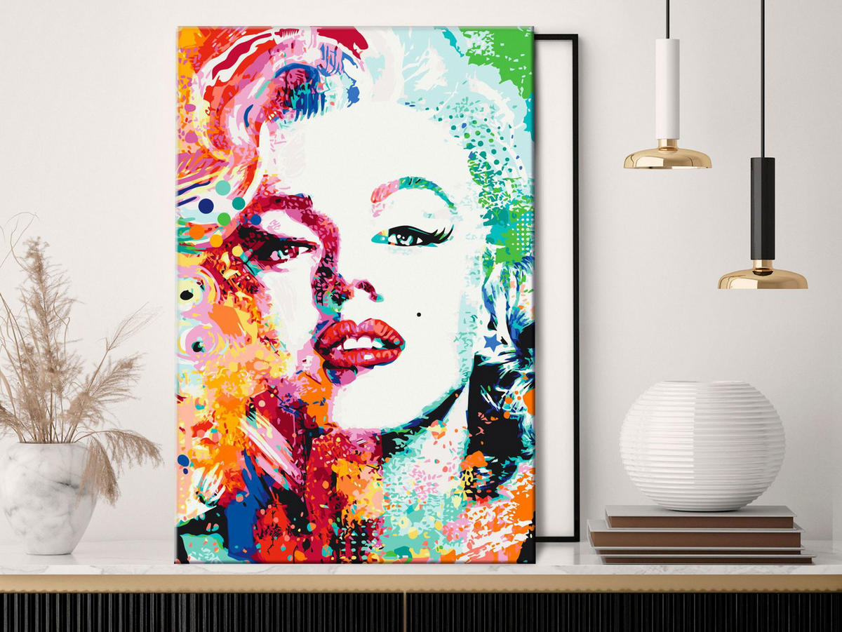 MALEN NACH ZAHLEN Bunt 40/60 cm - Multicolor, Textil (40/60cm) - KUNSTLOFT