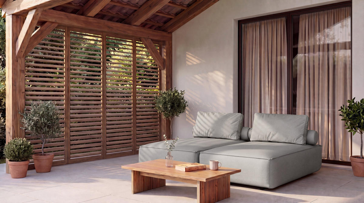 GARTENLIEGE Lorento 2er-Set Outdoor Polster-Doppelliege, Hellgrau Kunstleder 184/73/195 cm - Hellgrau, Textil (92/73/195cm) - WFL GROUP