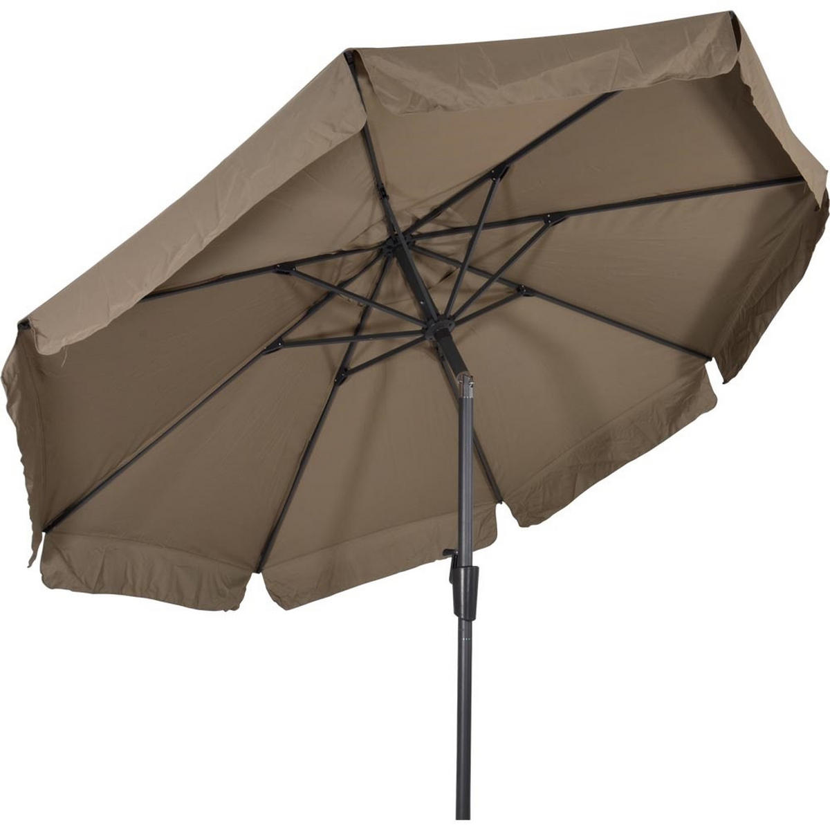 SONNENSCHIRM ZUM AUFKLAPPEN Libra - Taupe - 300/300/ cm - Taupe, Textil (300/300cm) - Lesli Living