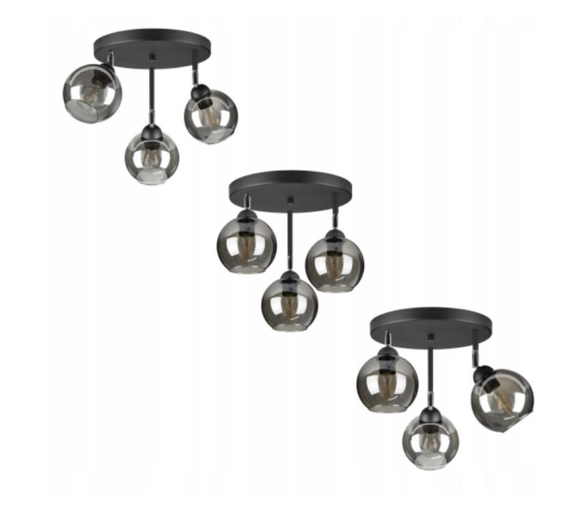 DECKENLEUCHTE HAGEN - Schwarz, Glas/Metall (35/35/35cm) - kiki design