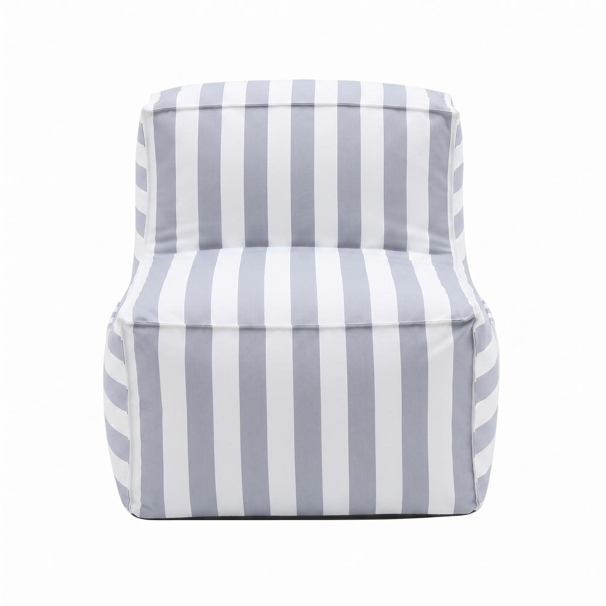 OUTDOOR Sitzsack SOFT mit Rückenlehne für Garten & Terrasse, Grau - Grau, Textil (70/75/100cm) - Muffo