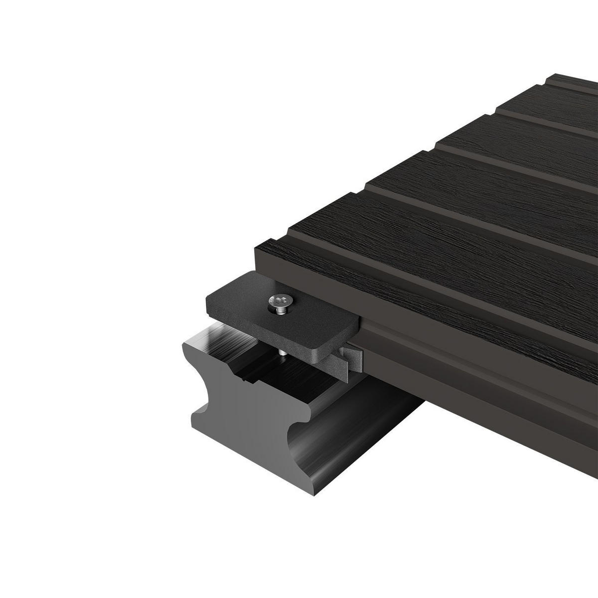 TERRASSENDIELEN WPC Grau 10 m² - Grau, Kunststoff (220/14.6/2.5cm) - Juskys