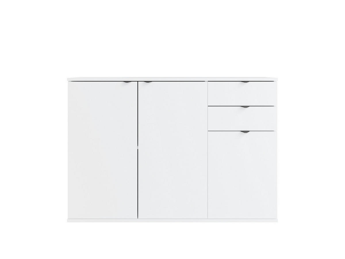 KOMMODE Weiß 120/82,5/35 - Weiß, Holzwerkstoff (120/83/35cm) - RAUMHIRSCH FURNITURE