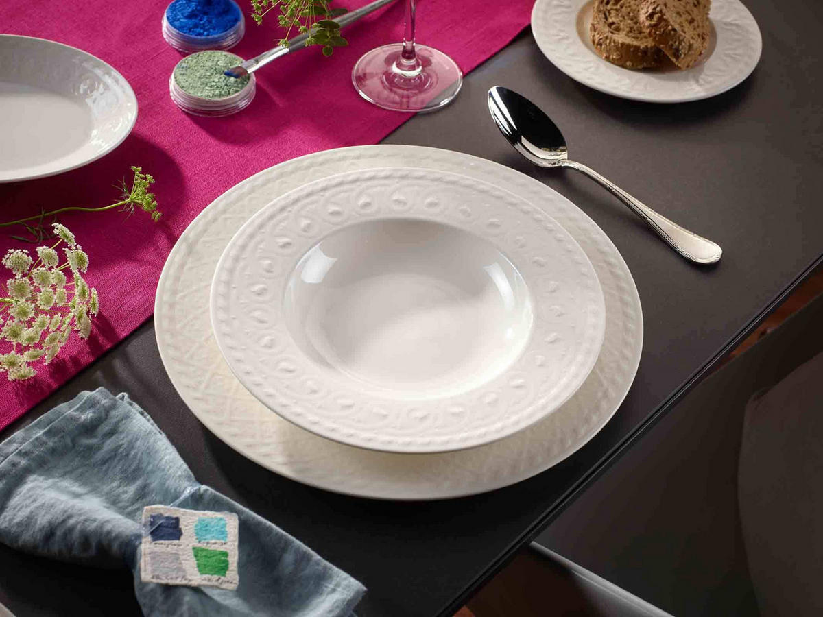 TAFELSERVICE Cellini weiß 12er Set - Weiß, Keramik (1/1/1cm) - Villeroy & Boch