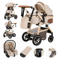 KINDERWAGENSET mit hoher Landschaft, verstellbarer Griff, Moskitonetz, Kinderwagen, Aluminiumrahmen, SK20-WEISS - Weiß, Metall (80/60cm) - Kaket