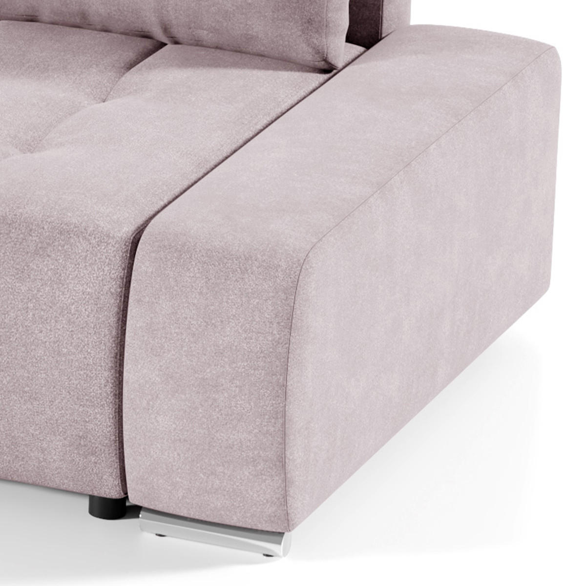 ECKSOFA Jonas 4 Sitzplätze Rose - Pink, Holzwerkstoff (265/185cm) - Petits-meubles