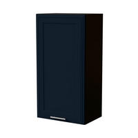 HÄNGESCHRANK Salo W4/50 Schwarz / Indigo Matt 50 / 32,5 / 96cm - Schwarz/Dunkelblau, Holz/Holzwerkstoff (50/96/32.5cm) - Feldmann-Wohnen