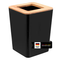 KOSMETIKEIMER CALVI, schwarz - Schwarz, Kunststoff (18/25/18cm) - bremermann