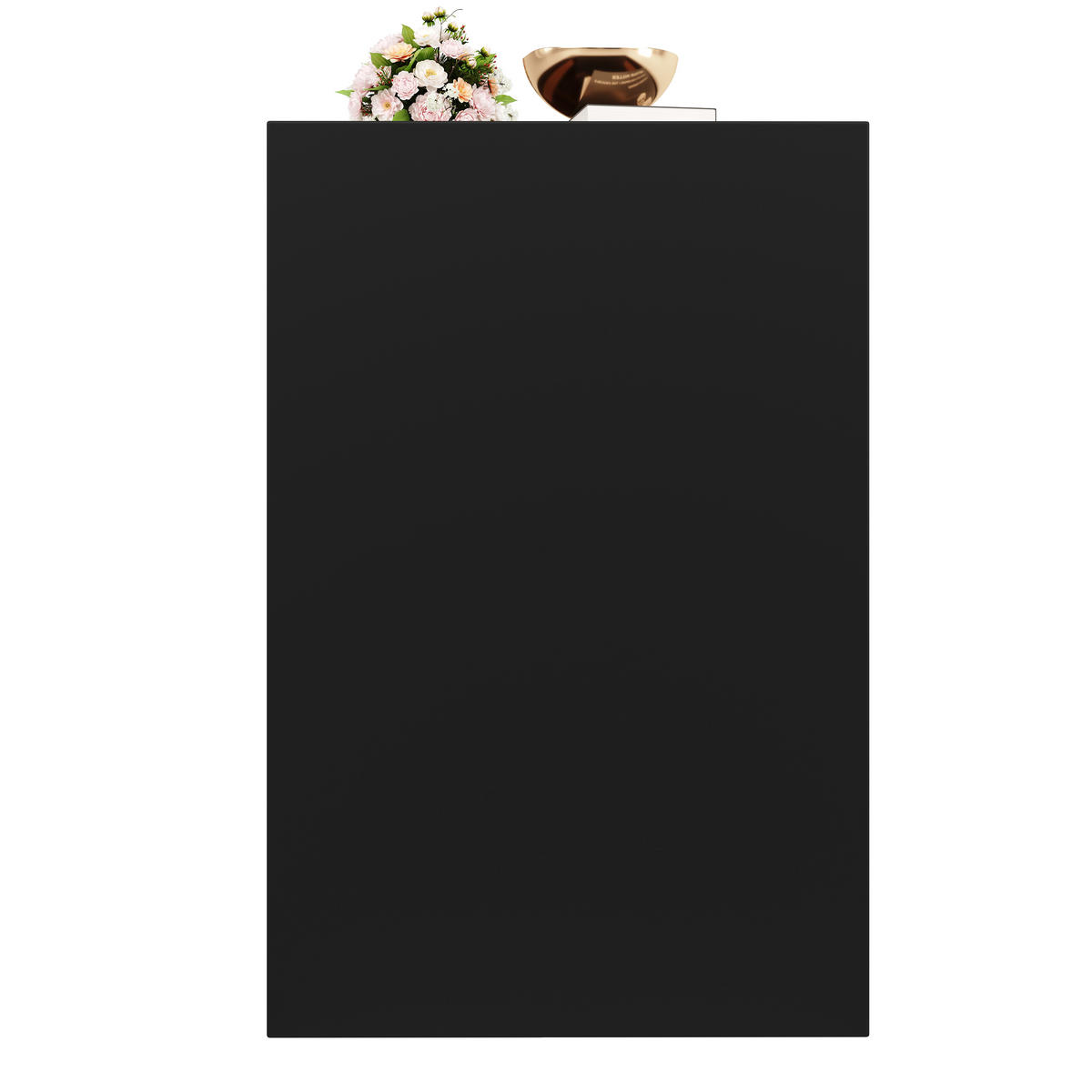 SIDEBOARD in Schwarz Anrichte mit LED, 6 Schubladen und Tür, für Wohnzimmer und Esszimmer, B120/T40/H75cm - Transparent/Schwarz, Glas/Holzwerkstoff (120/75/40cm) - STILVORA