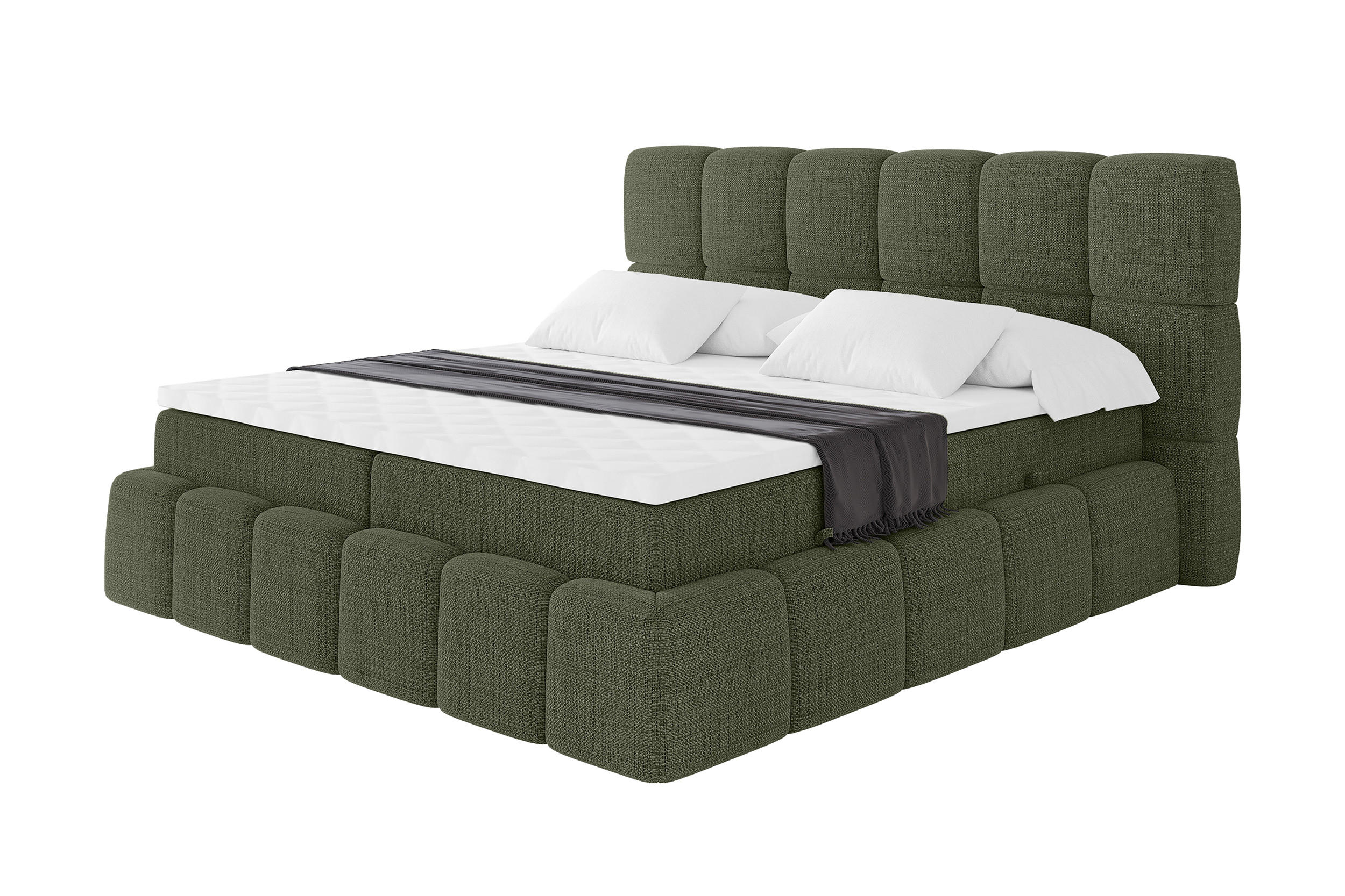 BOXBETT - AURI-H4 - 140x200 Grün Aragon - Grün, Holzwerkstoff (140/200cm) - ALTDECOR