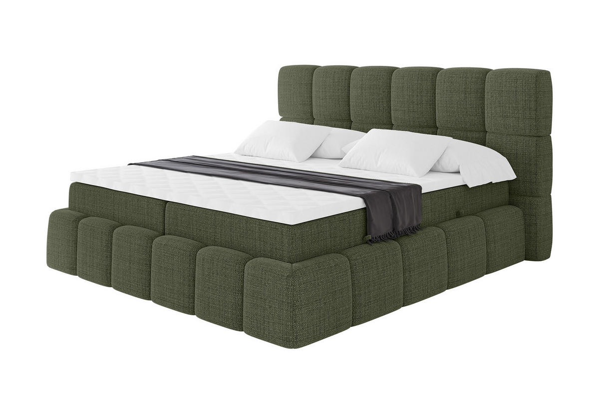 BOXBETT - AURI-H4 - 140x200 Grün Aragon - Grün, Holzwerkstoff (140/200cm) - ALTDECOR