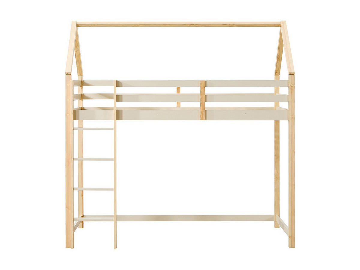 HOCHBETT - 1 Person - holz - beige Tarzia - Beige, Holz (90/190cm) - Vente-Unique