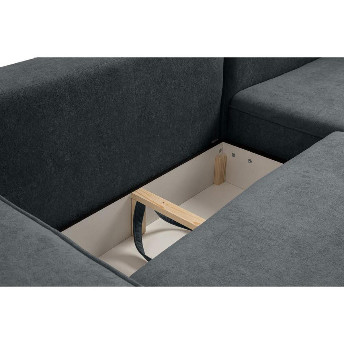 ECKSCHLAFSOFA Torre dunkelgrau velours links - Dunkelgrau, Textil (258/171cm) - Beautysofa