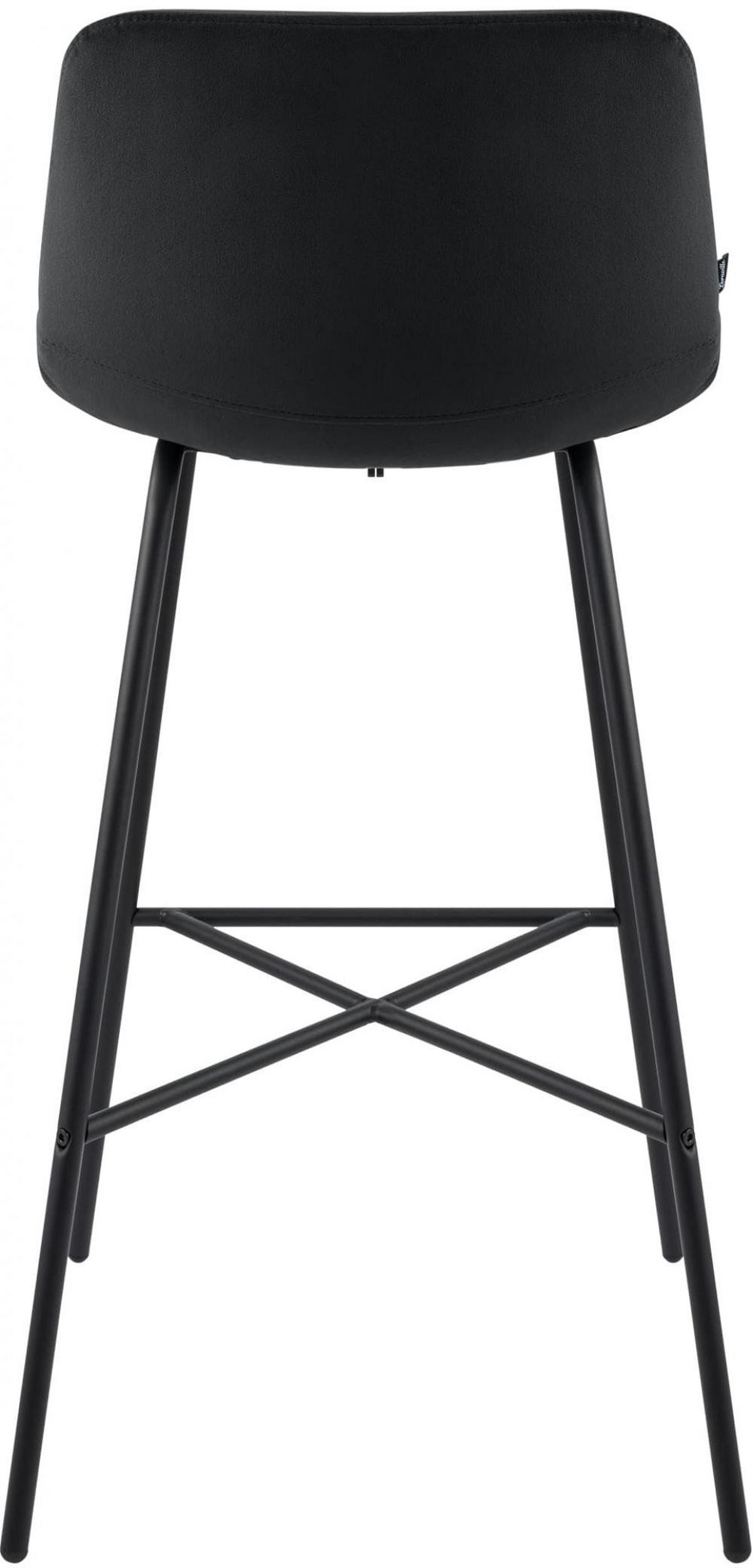 BARHOCKER Samt Schwarz - Schwarz, Textil/Metall (44/98/49cm) - CLP