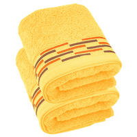 HANDTUCH Lugano Gelb 2er 50x100 cm - Gelb, Textil (50/100cm) - Lashuma
