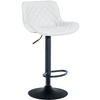 BARHOCKER Lederlook weiß - Schwarz/Weiß, Textil/Metall (48/81/54cm) - CLP