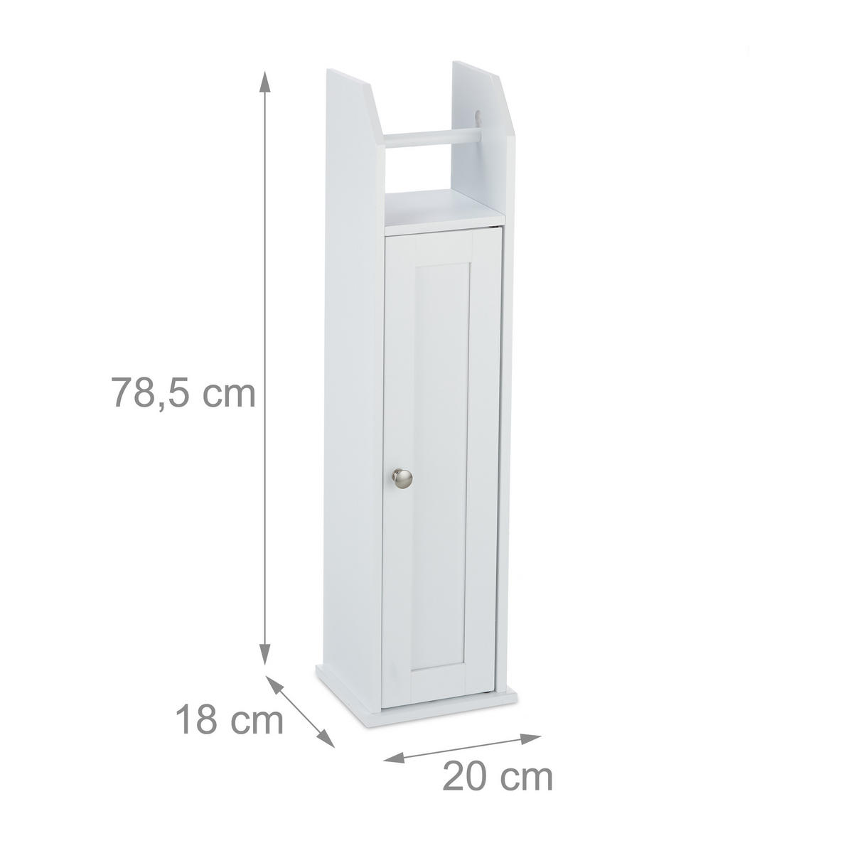 TOILETTENPAPIERHALTER - Weiß, Holzwerkstoff (20/78.5/18cm) - Relaxdays