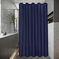DUSCHVORHANG Textil Dunkelblau 100 x 200 cm - Dunkelblau, Textil (100/200cm)
