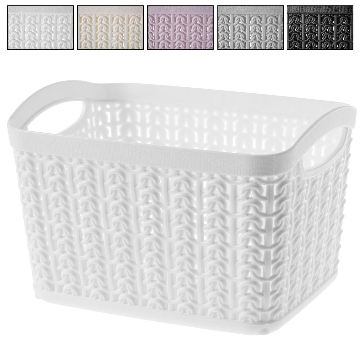 PLASTIKKORB 1,5 l, weiß - Weiß, Kunststoff (11/15cm) - KADAX