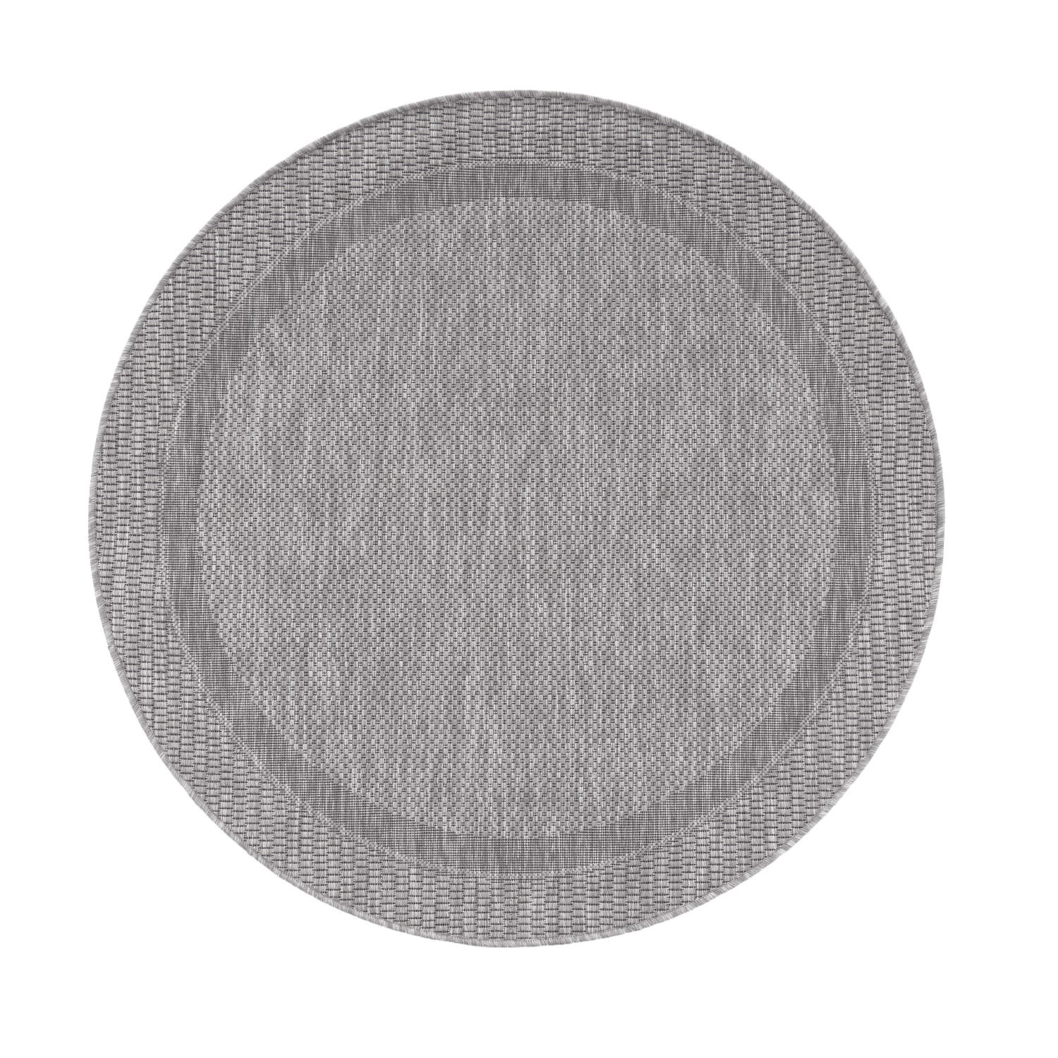 OUTDOORTEPPICH 120/120 cm Roma 272 - Grau, Kunststoff (120/120cm) - Paco Home