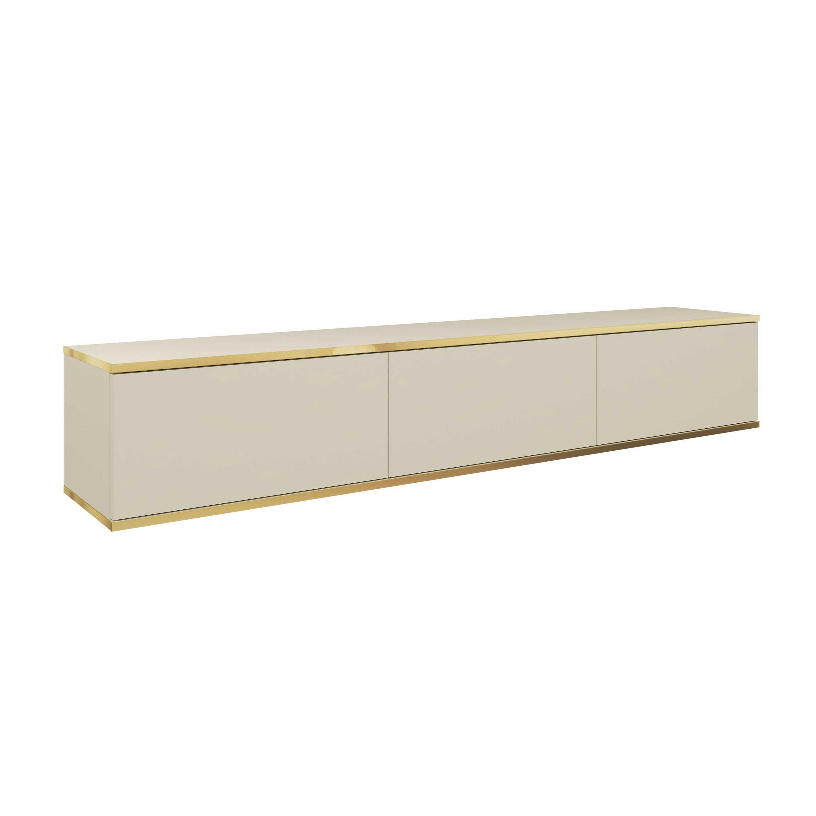 HÄNGEBOARD Banff RTV175 – Beige Matte Front, Artisan-Eiche - Beige, Glas/Holzwerkstoff (175/30/32cm) - Komodee