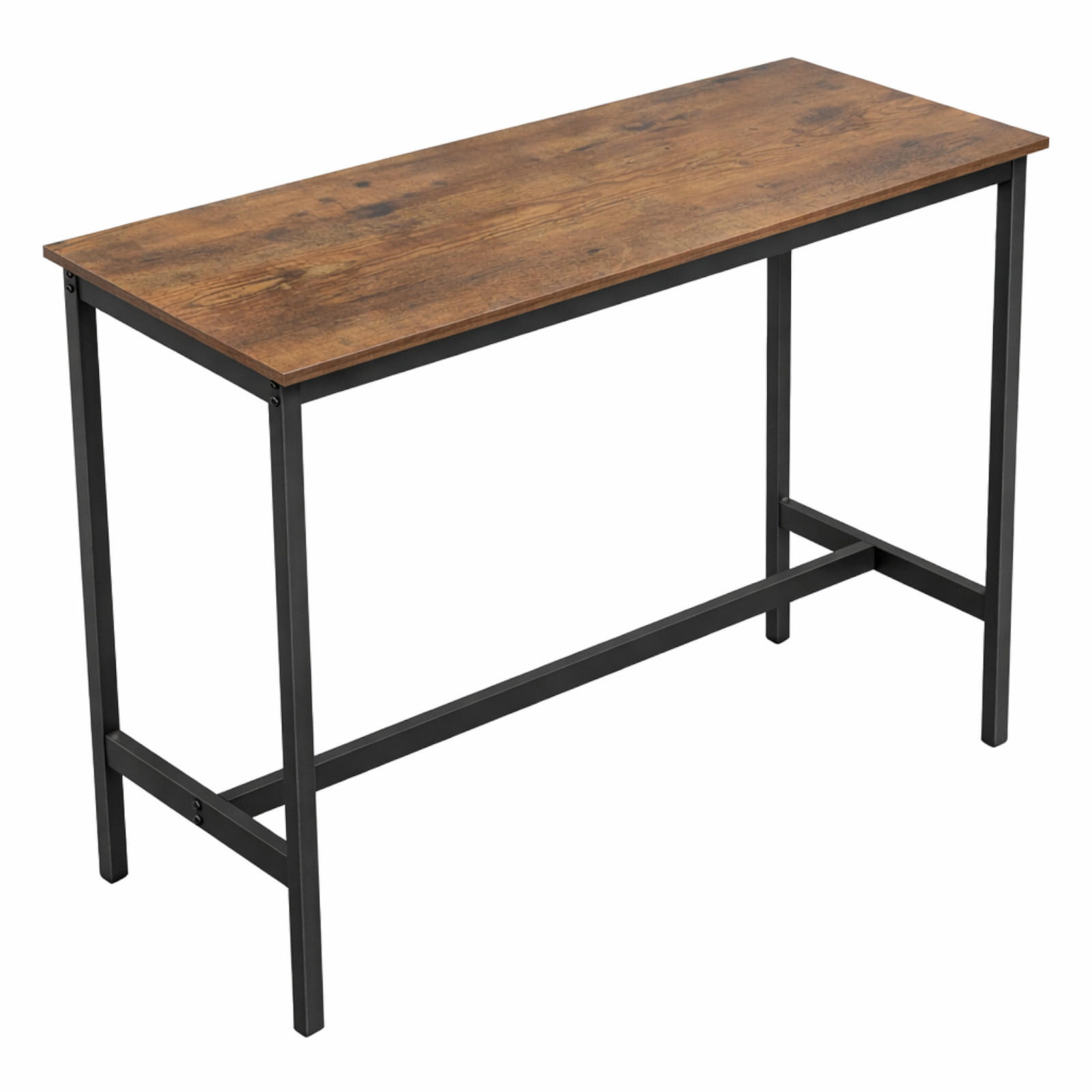 BARTISCH Holzoptik Metall Dunkelbraun Schwarz Küchentisch 100×40×90 cm - Dunkelbraun/Schwarz, Holzwerkstoff/Metall (40/100/90cm) - Begryf