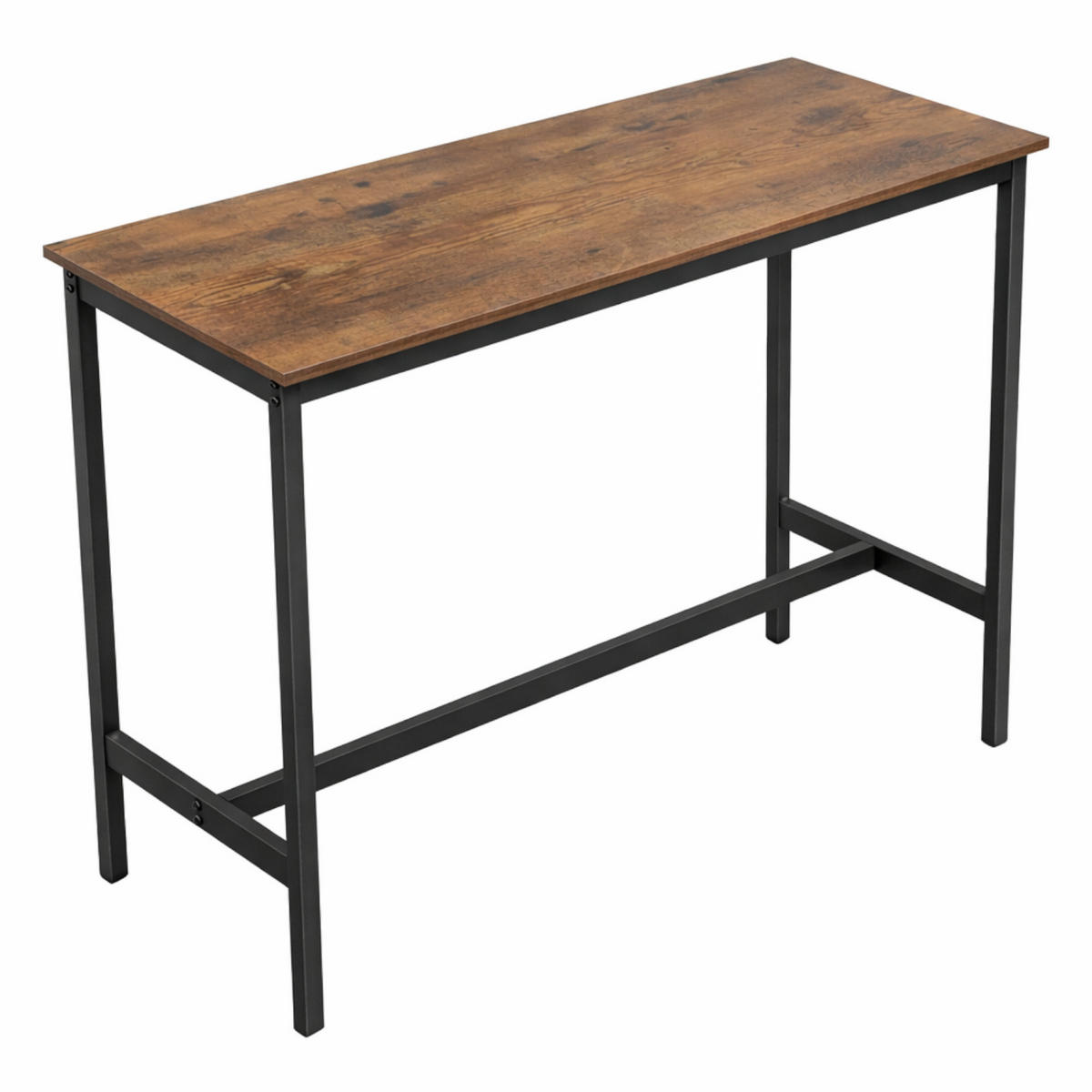 BARTISCH Holzoptik Metall Dunkelbraun Schwarz Küchentisch 100×40×90 cm - Dunkelbraun/Schwarz, Holzwerkstoff/Metall (40/100/90cm) - Begryf