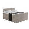 BOXSPRINGBETT mit Matratze H3|H4 und Lattenrost - TOLO-Z KING 180x200 Cord - Aschgrau - Alufarben, Holzwerkstoff (180/200cm) - ALTDECOR