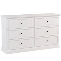 KOMMODE KATRIA 6 Schubladen, Weiß - Weiß, Holzwerkstoff (146/86/40cm) - KONSIMO®