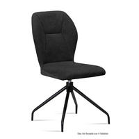 ESSZIMMERSTUHL drehbar (6er-Set) Dorene 51x92x60 Schwarz/Anthrazit - Anthrazit/Schwarz, Kunststoff (60/92/51cm) - 58aufmkessel