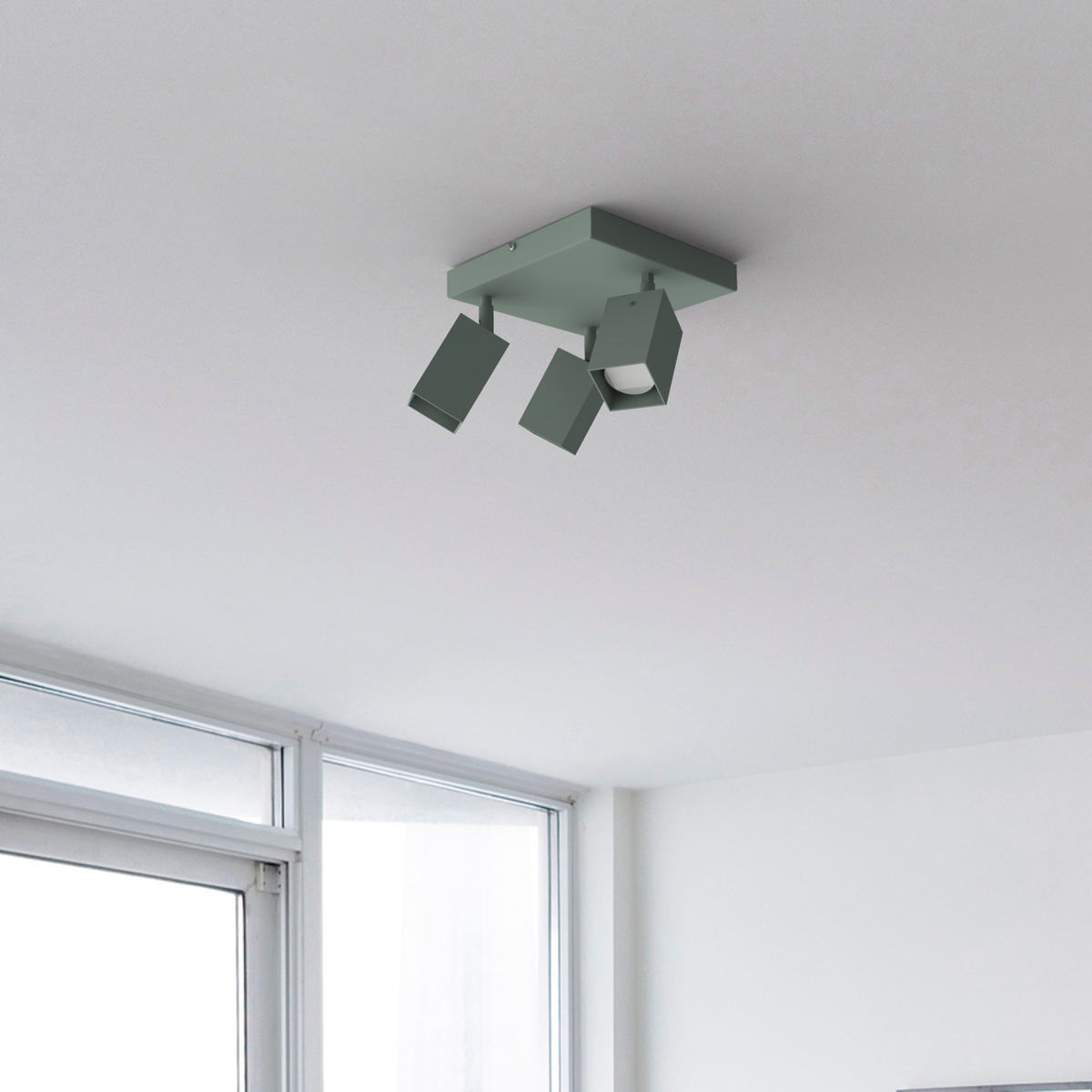 DECKENLEUCHTE - Grün, Metall (25/25/18cm) - Lumicom