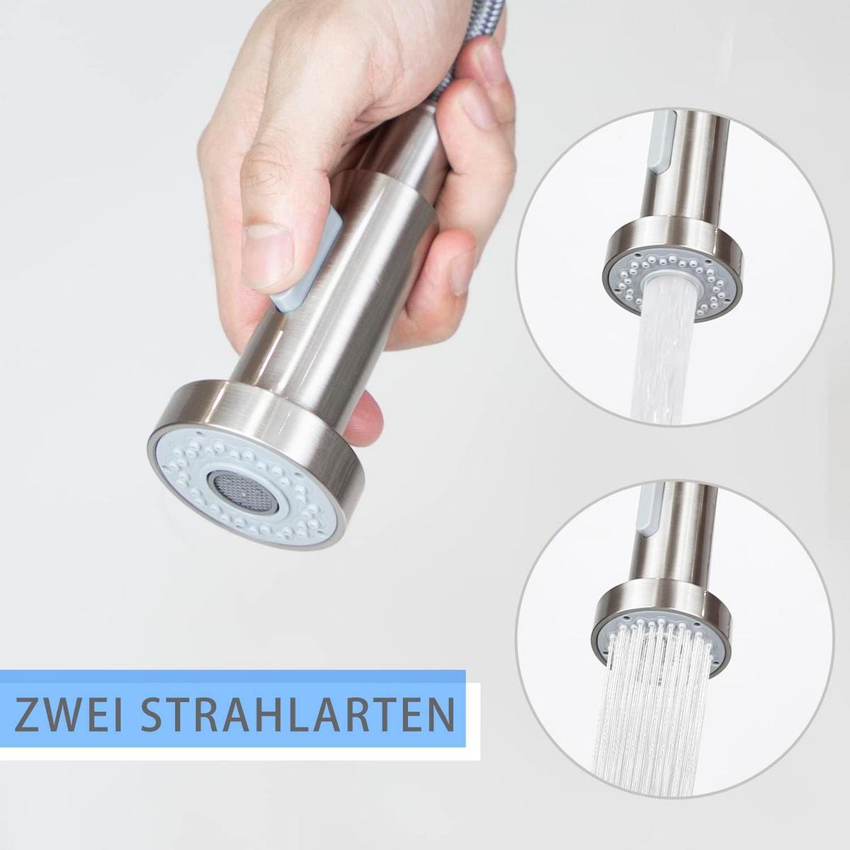 WASCHTISCHARMATUR Flurinj 5/55/25 cm - Silberfarben, Metall (5/55/25cm) - ZMH
