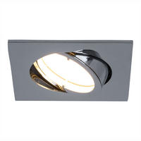 LED EINBAULEUCHTE Chrom Silber eckig - Silberfarben, Metall (8.2/8.2/2.5cm)