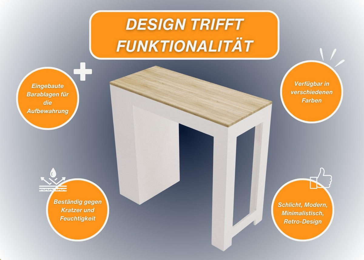 BARTISCH Sonoma Eiche 103/50.5/115cm - Weiß/Sonoma Eiche, Holzwerkstoff (115/103/50.5cm) - CraftPAK