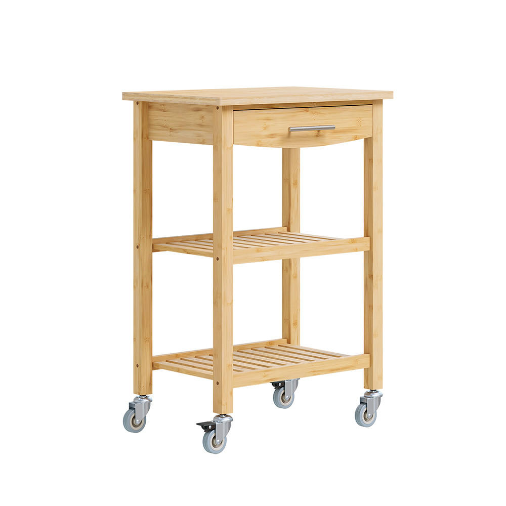 KÜCHENWAGEN rollbar 58x40x85cm Modern - Ahornfarben, Fell (40/85/58cm) - SoBuy